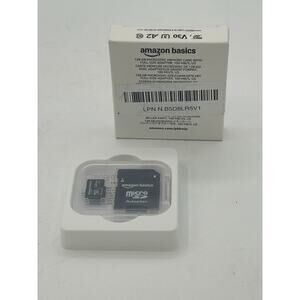 Amazon Basics Micro SDXC Memory Card with Full Size Adapter, A2, U3, 128GB Black